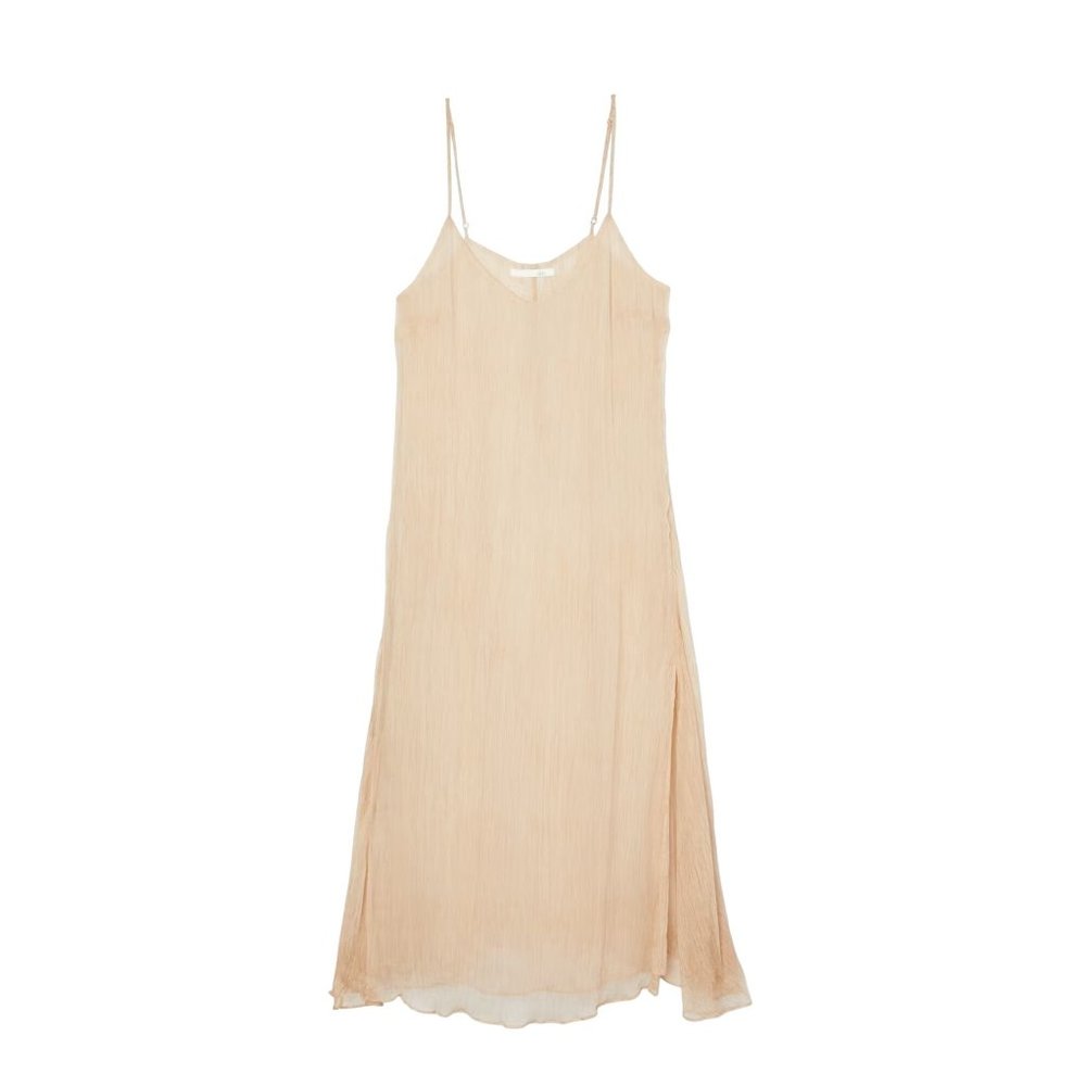 SKIN - Ballet Pink Shani Silk Chiffon Midi Chemise - SCC90AD -  Size 2 NWT - Picture 4 of 9